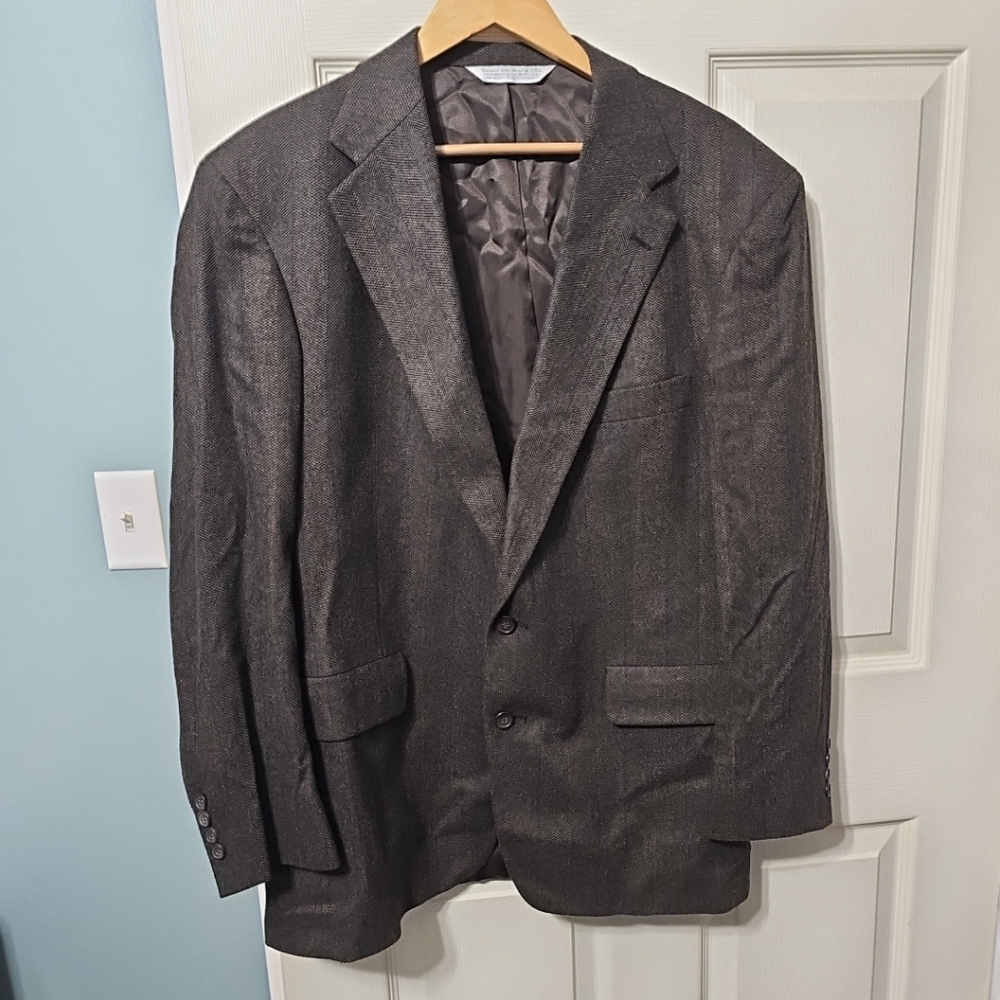 Christian Brooks Vintage Brown‎ Wool Sports Coat Men's 43R Great PreOwned Cond.